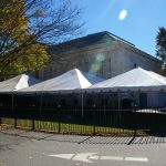 2-30'x30' Frame Tents and a 20'x30' Frame Tent for a book sale