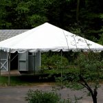20'x20' Frame Tent by shed