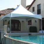 16x16 Frame Tent on Pool Patio