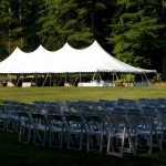 White Party Chairs Set for Ceremony with 40x100