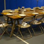 Foldign Chairs At Farm Tables