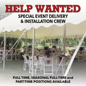 Help Wanted Special Event Delivery & Installation Crew